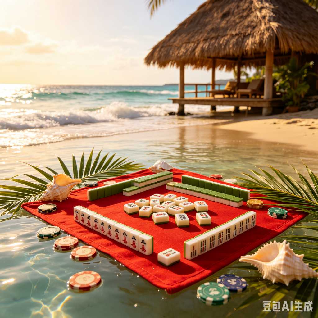 mahjong set with dice and chips